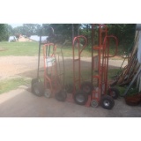 Six Sets of Hand Trucks
