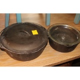 Two Cast Iron Dutch Ovens