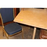 Confrence Room Table and Six Stack Chairs