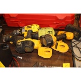 Dewalt Sawsaw, Drills, Batteries, and Chargers