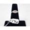 1.9g 10k White Gold/Diamond Size 5 3/4