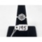 2.9g .995 Silver/Lab Created Diamond Size 5 3/4