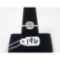 4.0g .925 Silver/Lab Created Diamond Size 7 1/2