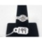 4.4g .925 Silver/Lab Created Diamond Size 7 1/2