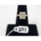 4.6 14k Yellow Gold/Lab Created Diamond Size 5 1/2