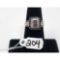 3.2g 10k White Gold/Black and White Diamond Size 5 1/2