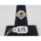 4.2g 14k Yellow Gold/Diamond and Unknown Stond Size 6