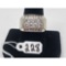17.0g 14k White Gold/Diamonds Mens Size 10