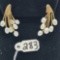 3.5g 14k Yellow Gold/Unknown Stone Earrings