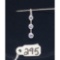 1.0g 10k White Gold/Unknown Stone Pendant