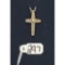 1.7g 14k Yellow Gold/Diamond Cross Pendant