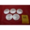 5 - one ounce silver dollars - 2000's