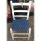 White ladderback chair