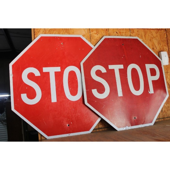 Two Stop Signs