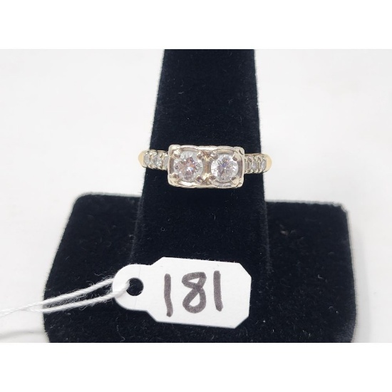 4.6g 14k Yellow Gold/Diamond Size 6