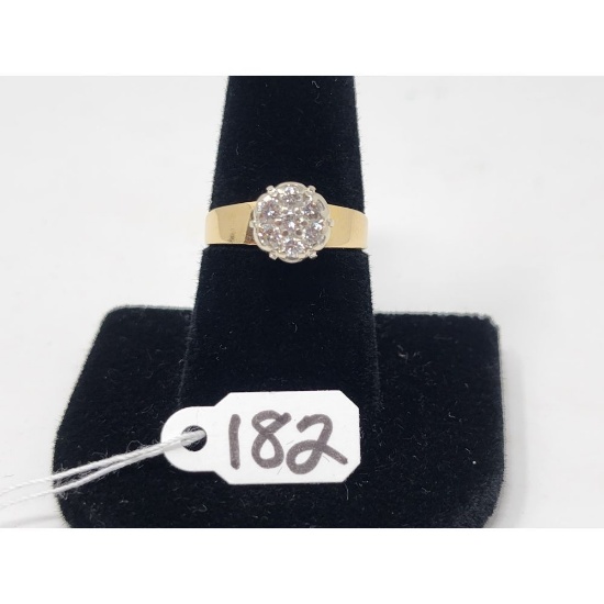 3.2g 14k Yellow Gold/Diamond Size 8