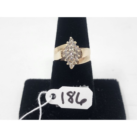 5.0g 10k Yellow Gold/Diamond Size 7
