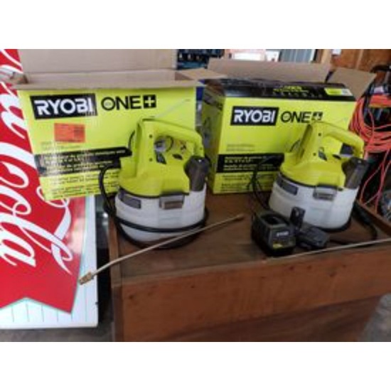 Two Ryobi 18V 1 Gallon Sprayers.