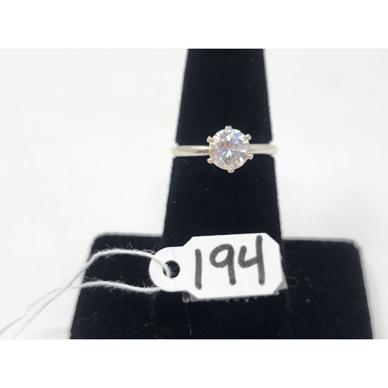 2.1g .925 Silver/Lab Createded Diamond Size 5 1/2
