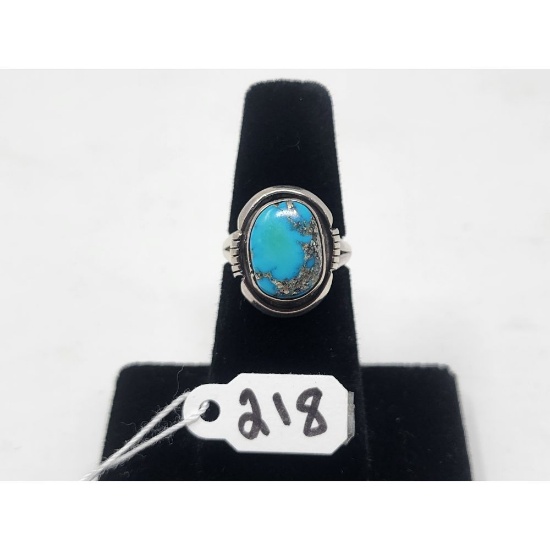 5.8g .925 Silver/Turquoise Size 5 1/2