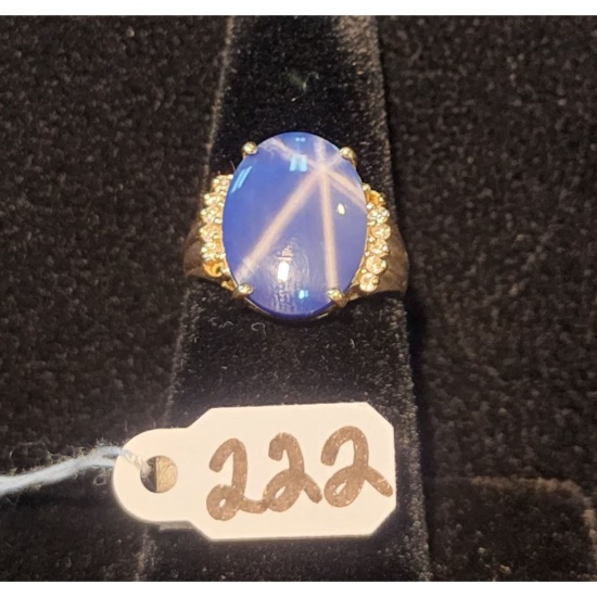 4.7g 14k Yellow Gold/Star Saphire Size 6