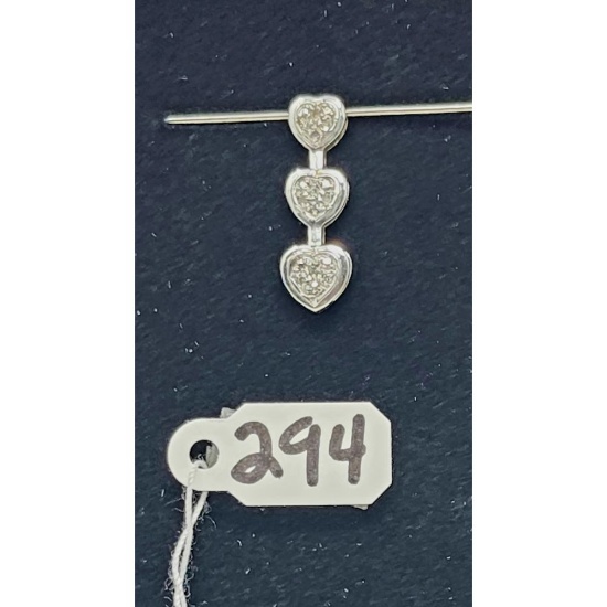 0.9g 10k White Gold/Diamond Pendant