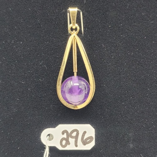 4.4g 8k Yellow Gold/Unknown Stone Pendant
