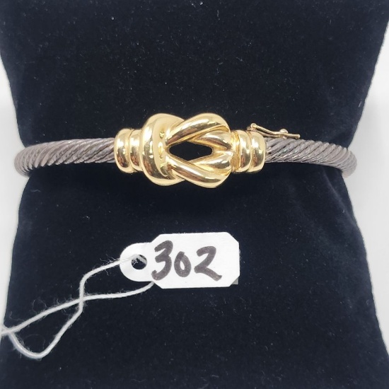 14.4g 14k Yellow Gold and .925 Bracelet