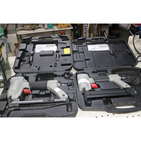Two Porter Cable Air Nailers. One is missing a part