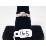 2.8G 14k White Gold/Diamond Size 8