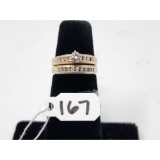 5.1g 14k Yellow Gold/Diamond Size 6
