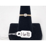 2.1g 14k Yellow Gold/Diamond Size 4