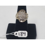 7.3 g 10k Yellow Gold/Diamond Size 7
