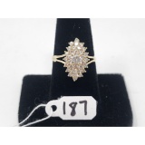 3.2g 10k Yellow Gold/CZ Size 9