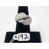 13.5g 14k White Gold/Diamond Size 5 1/2