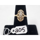 2.6g 10k Yellow Gold/Diamond Size 6