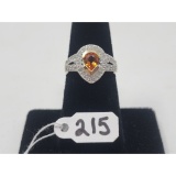 4.2g 14k Yellow Gold/Diamond and Unknown Stond Size 6