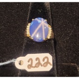 4.7g 14k Yellow Gold/Star Saphire Size 6