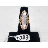 6.5g 10k Yellow and Rose Gold/Pink Shell Size 6