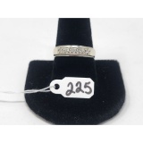 4.9g 14k White Gold/Diamonds Mens Size 9 1/2