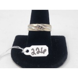 9.7g 14k White Gold/Diamonds Mens Size 9