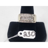 10.8g 14k White Gold/Diamonds Size 10