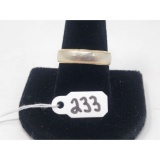 8.2g 14k White Gold Band Mens Size 9 1/2