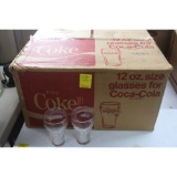 32 12oz Coca Cola Glasses in Box