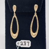 2.3g 14k Yellow Gold Dangle Earrings