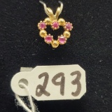 0.5g 14k Yellow Gold/Ruby Pendant