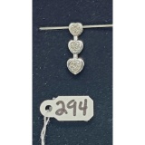 0.9g 10k White Gold/Diamond Pendant