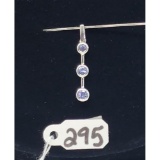 1.0g 10k White Gold/Unknown Stone Pendant