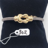 14.4g 14k Yellow Gold and .925 Bracelet