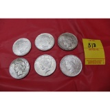 6 - 1923 Peace silver dollars